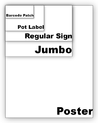 Adhesive Label Size Comparisons